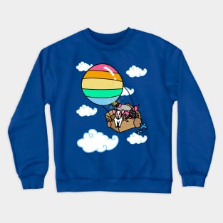 Hot Air Balloon Rats (Full Color Version) Crewneck Sweatshirt